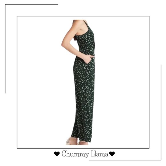 Kaileigh Navy Floral Jumpsuit – Size MP Petite, Breezy One-Piece with Pockets - Picture 3 of 5